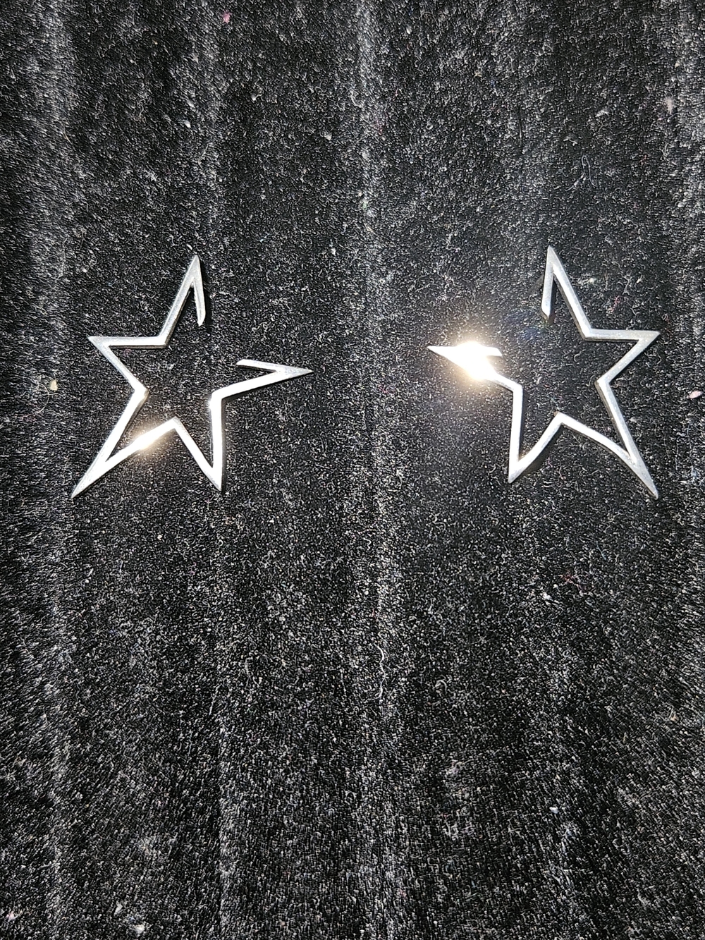 925S Star Outline Studs Earrings